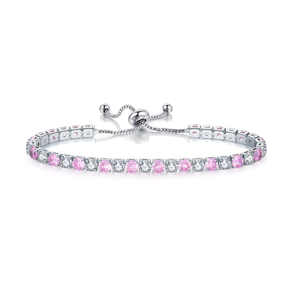 CiNily Adjustable Tennis Bracelets for Women Teen Cubic Zirconia Bracelet